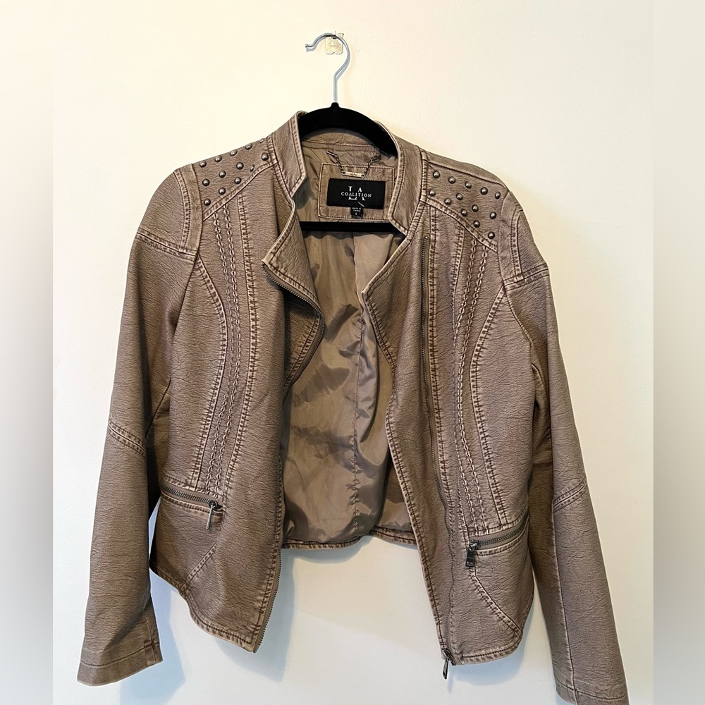 LA COALITION leather jacket - large